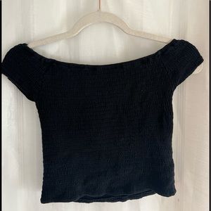 black brandy off the shoulder top